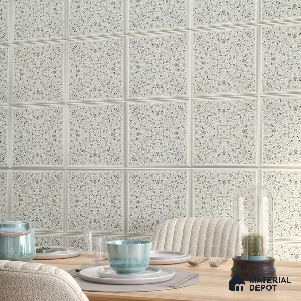 Moroccans Wall & Floor Tile TL 07247 Eternal Bloom 1 ft x 1 ft Ceramic Matte Finish - 9 mm  | 2 mm Spacer is Mandatory | Suitable For Bathroom, Kitchen, Dining Area | Please Expect a Slight Variation of Pattern (Sample)